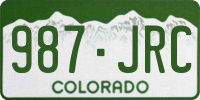 CO license plate 987JRC