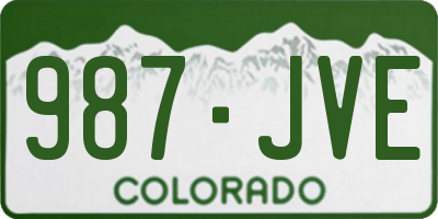 CO license plate 987JVE