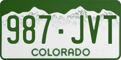 CO license plate 987JVT