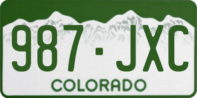 CO license plate 987JXC