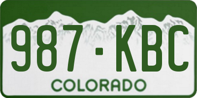 CO license plate 987KBC