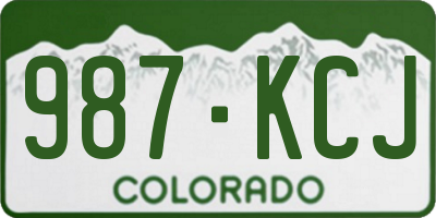 CO license plate 987KCJ
