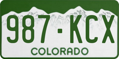 CO license plate 987KCX