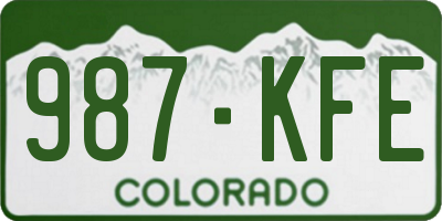 CO license plate 987KFE