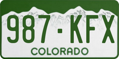 CO license plate 987KFX