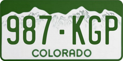 CO license plate 987KGP
