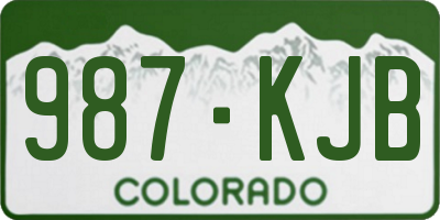 CO license plate 987KJB