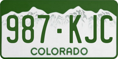 CO license plate 987KJC