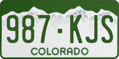CO license plate 987KJS