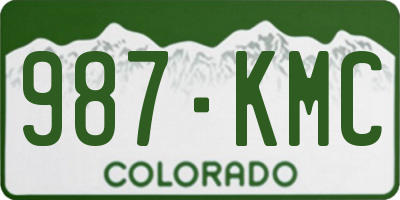 CO license plate 987KMC