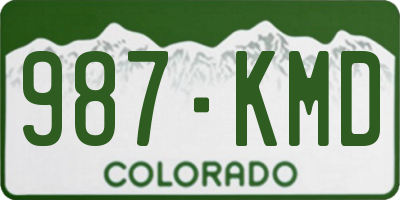 CO license plate 987KMD