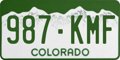 CO license plate 987KMF