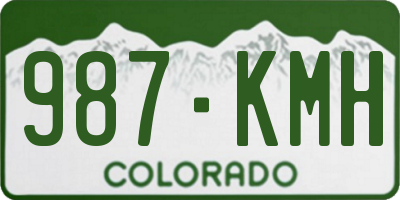 CO license plate 987KMH