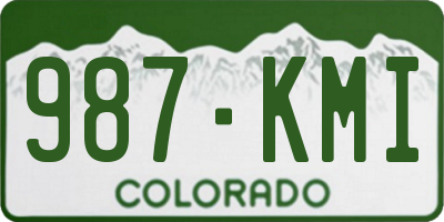 CO license plate 987KMI