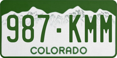 CO license plate 987KMM