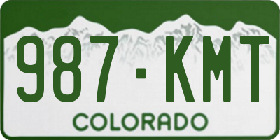 CO license plate 987KMT