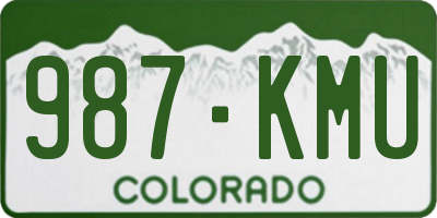 CO license plate 987KMU