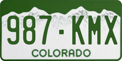 CO license plate 987KMX