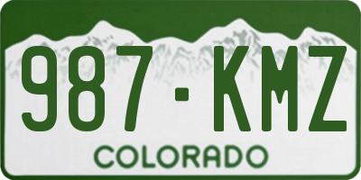 CO license plate 987KMZ