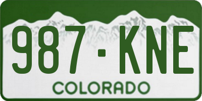 CO license plate 987KNE
