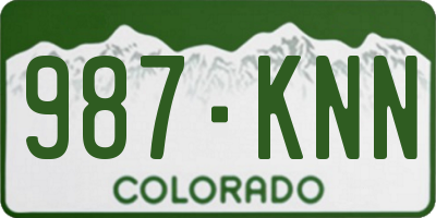 CO license plate 987KNN