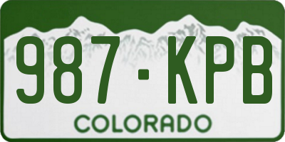 CO license plate 987KPB