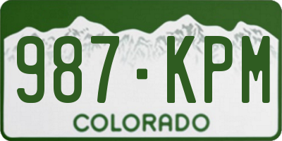 CO license plate 987KPM