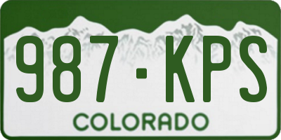 CO license plate 987KPS