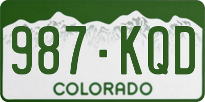 CO license plate 987KQD