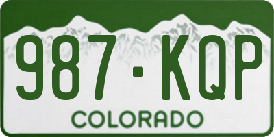 CO license plate 987KQP