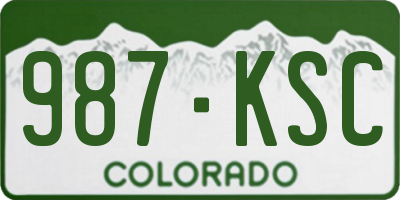 CO license plate 987KSC
