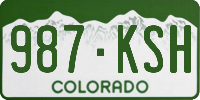 CO license plate 987KSH