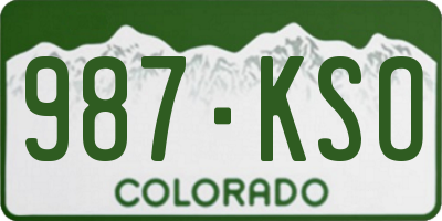 CO license plate 987KSO