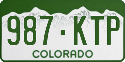 CO license plate 987KTP