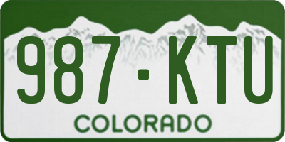 CO license plate 987KTU