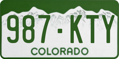 CO license plate 987KTY