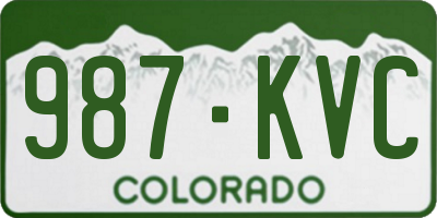 CO license plate 987KVC
