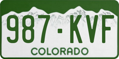 CO license plate 987KVF