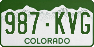 CO license plate 987KVG