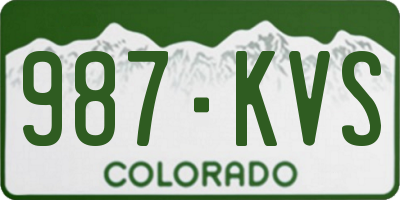 CO license plate 987KVS
