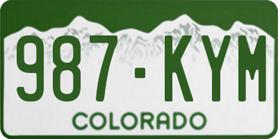 CO license plate 987KYM