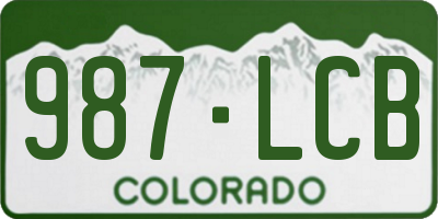 CO license plate 987LCB