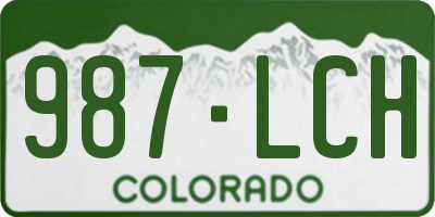 CO license plate 987LCH