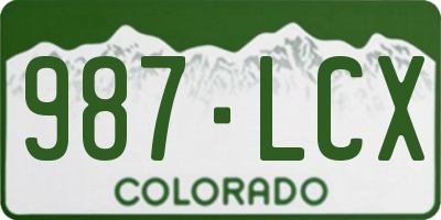 CO license plate 987LCX