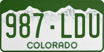 CO license plate 987LDU