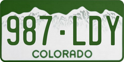 CO license plate 987LDY