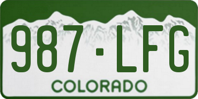 CO license plate 987LFG