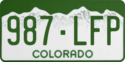 CO license plate 987LFP