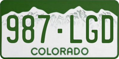 CO license plate 987LGD