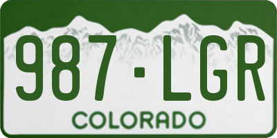 CO license plate 987LGR